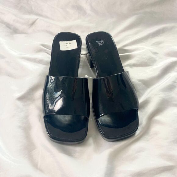 wild fable Shoes - NEW Unworn Y2K Black Wild Fable Macy Mule Heels Sandals US 10
